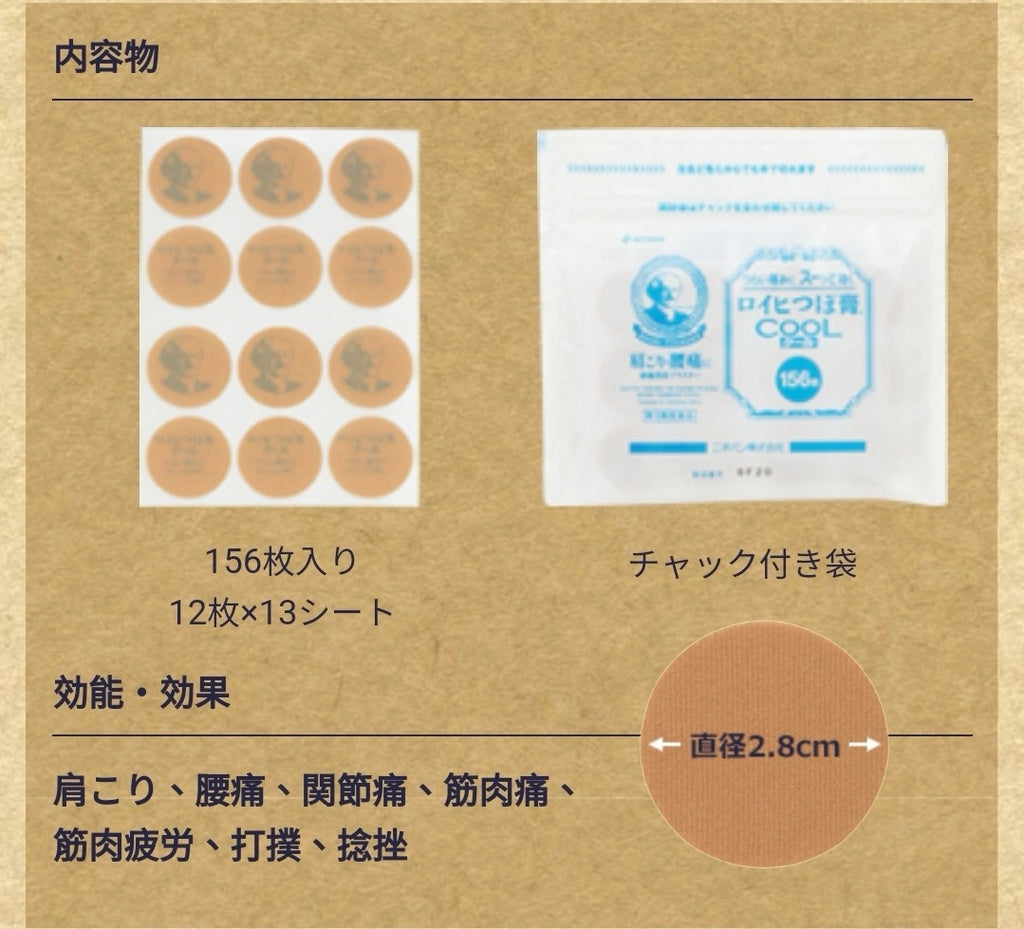 日本ROIHI-TSUBOKO 老人頭冷感鎮痛穴位貼 78枚/156枚